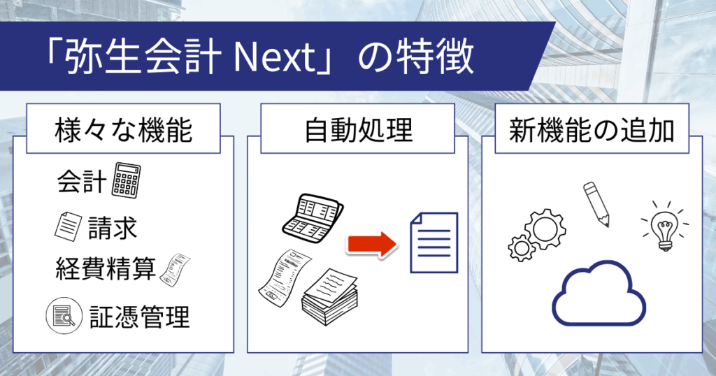 「弥生会計 Next」の特徴